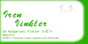 iren vinkler business card